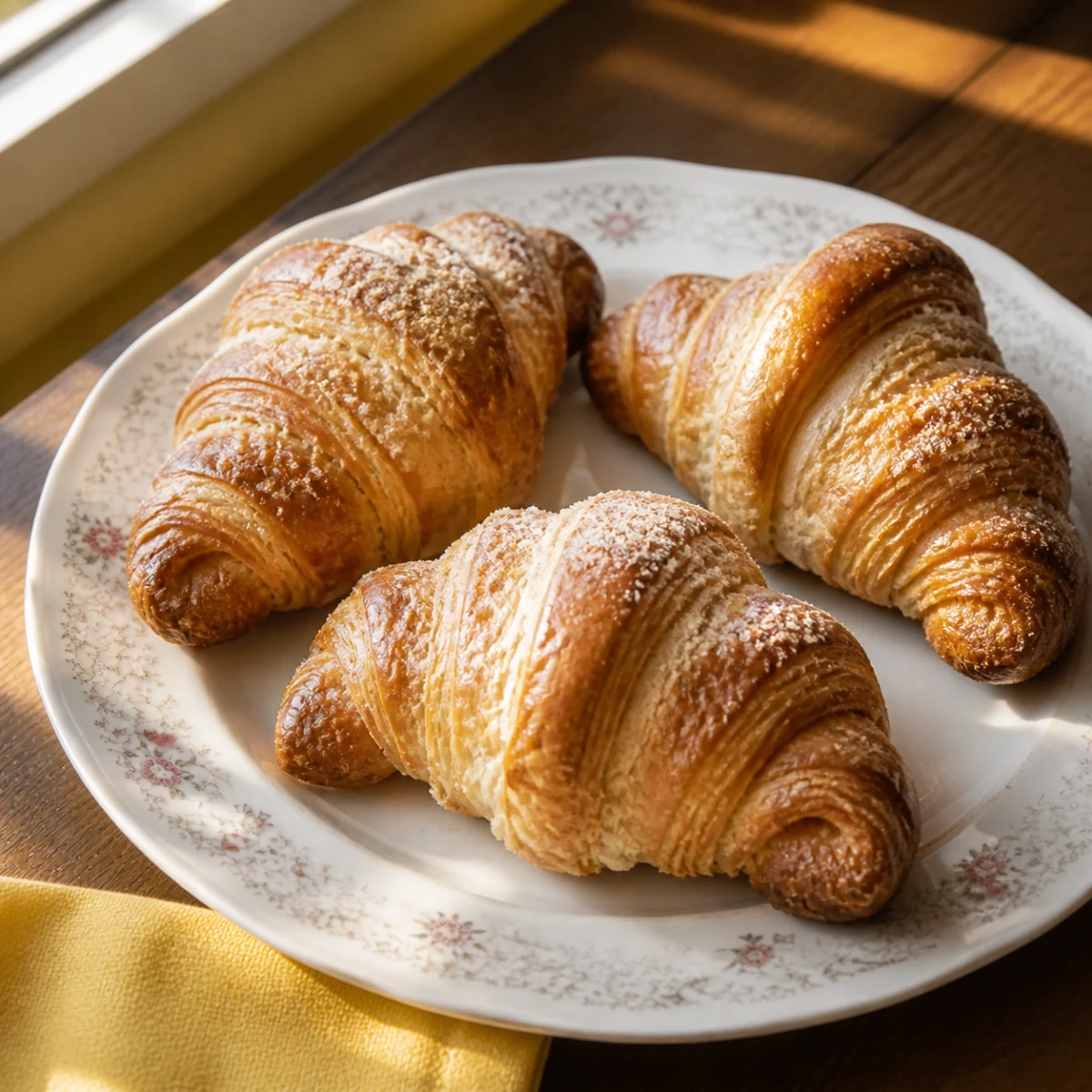 Freshly baked croissants